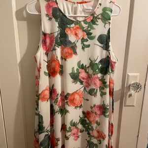 Calvin Klein Size 14 silky A-line dress